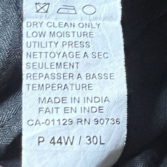 Ralph‎ Lauren 100% Wool Pants 44x30 Straight Classic Career Black Luxury Modern - Picture 9 of 10